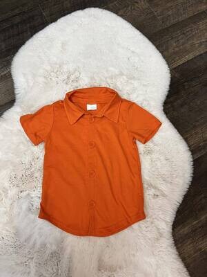 Orange button up shirt - 6/7