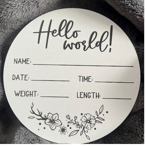 Hello World Flower Plaque