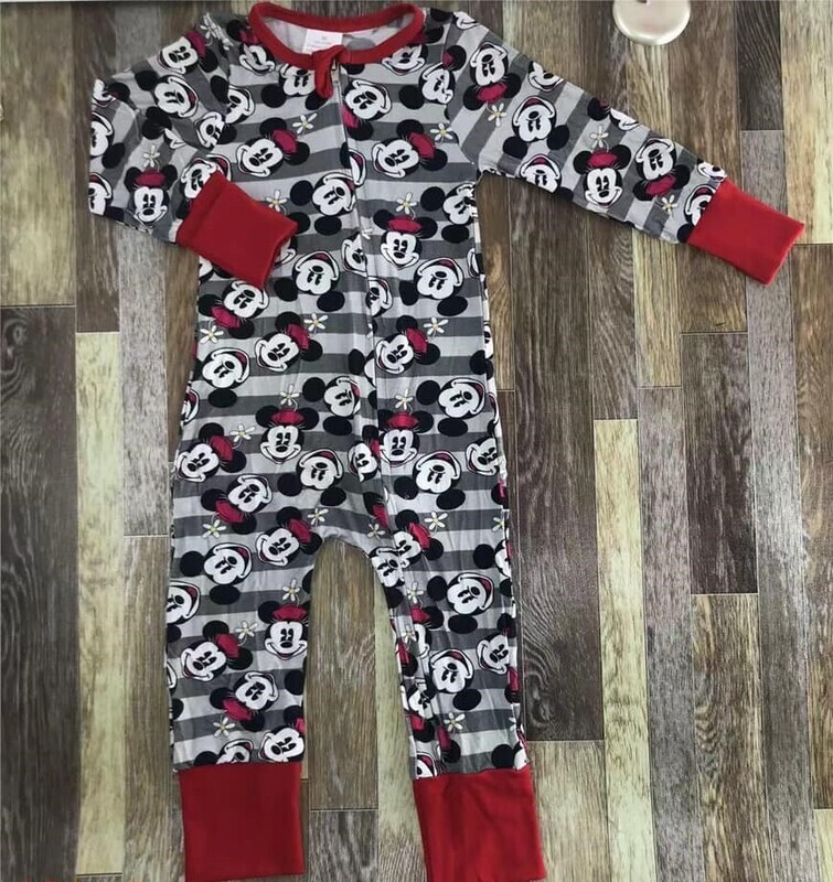 Mickey Minnie Bamboo Jammies - 3/6mo