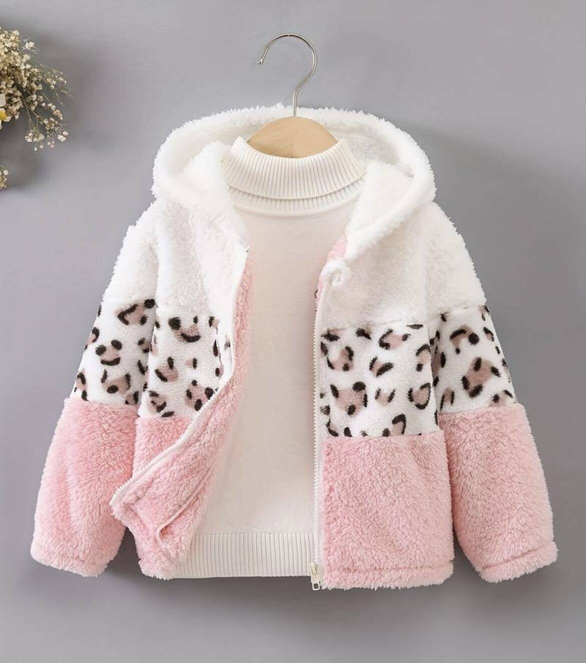 Pink Cheetah Fleece Coat - 6