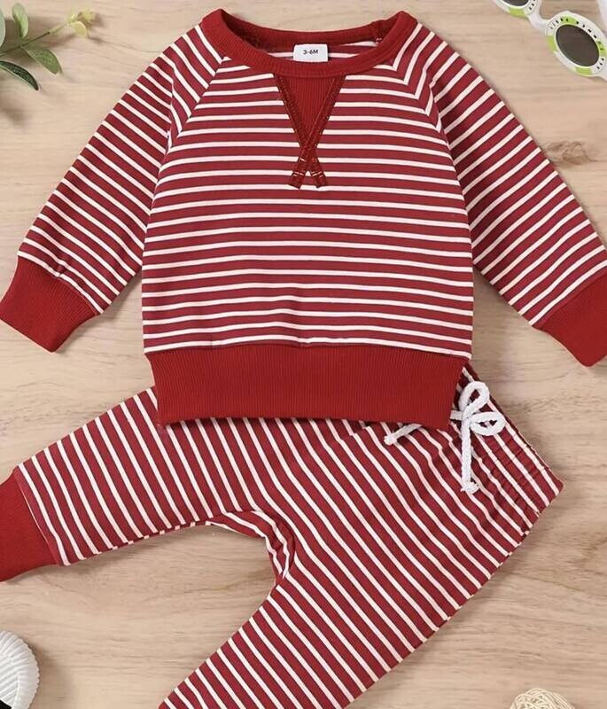 Red striped Set - 3t