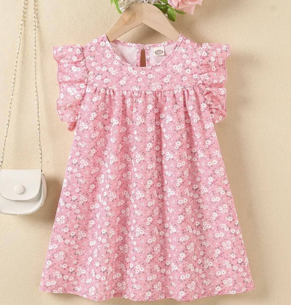 Pink Floral Dress - 3/4t