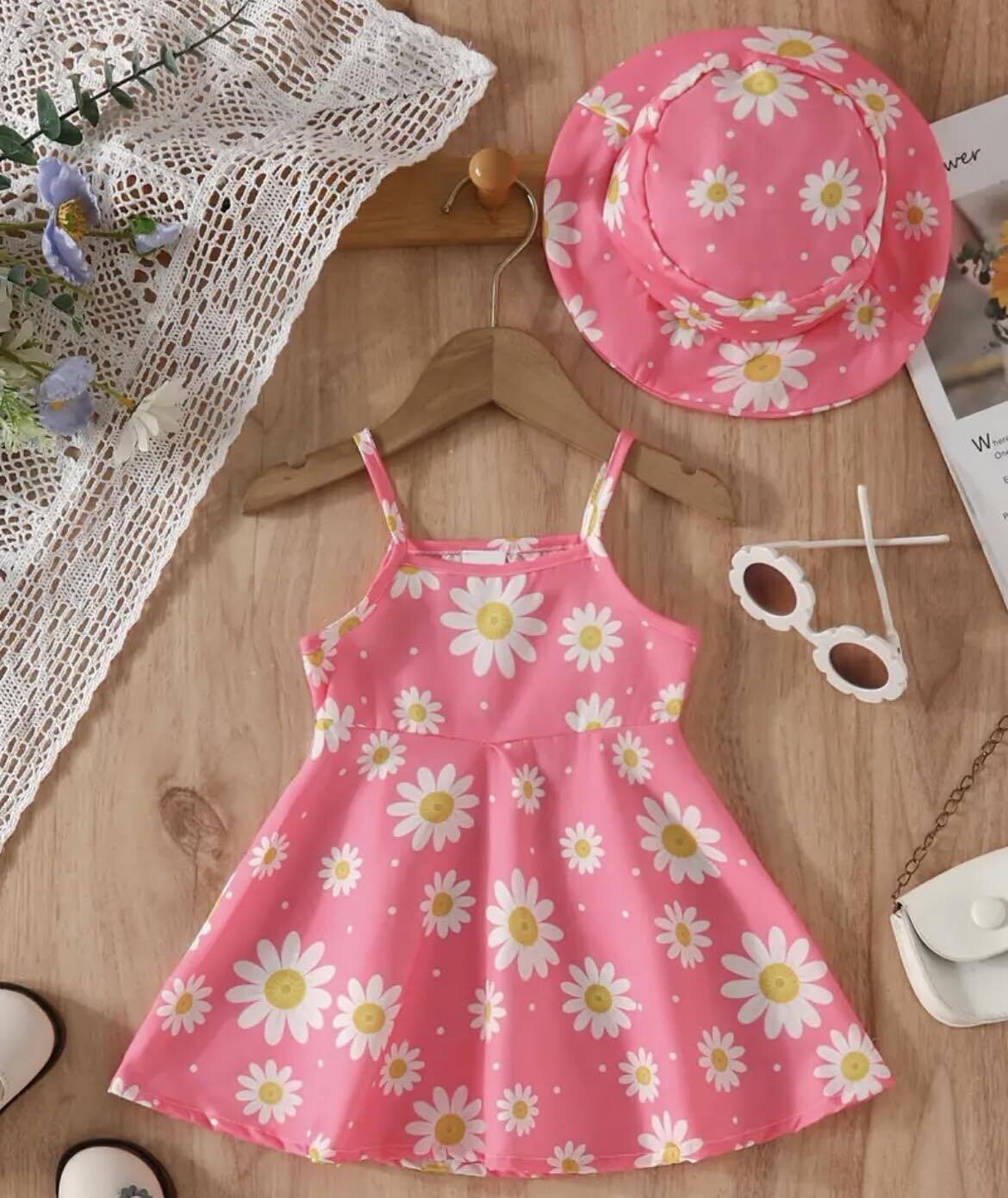 Pink Daisy Dress - 18/24mo