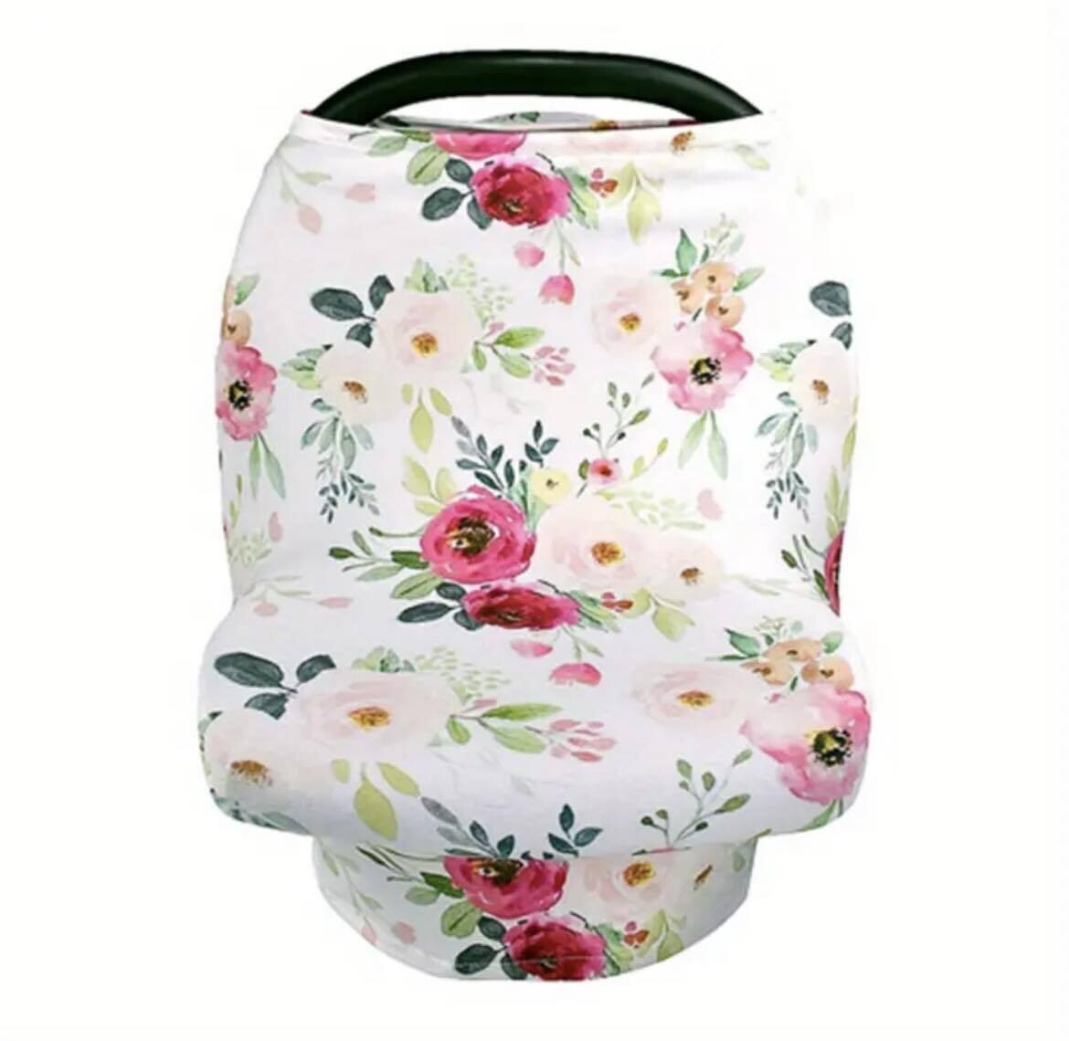 Red Floral Carseat Cover