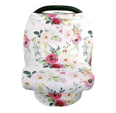 Red Floral Carseat Cover