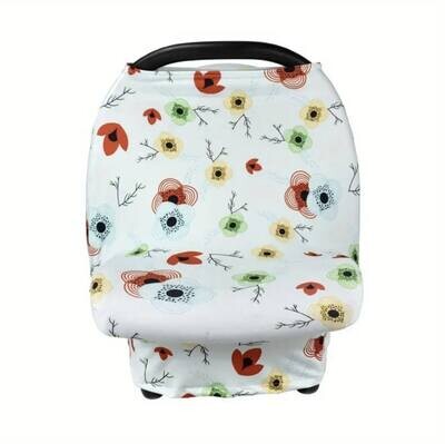 Mint Floral Carseat Cover