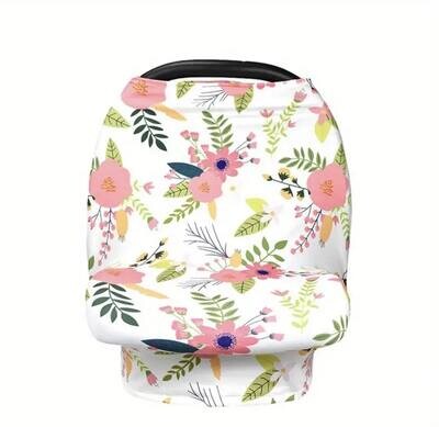 Pink Floral Carseat Cover