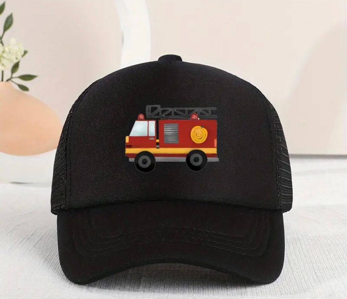 Fire Truck Hat - Black