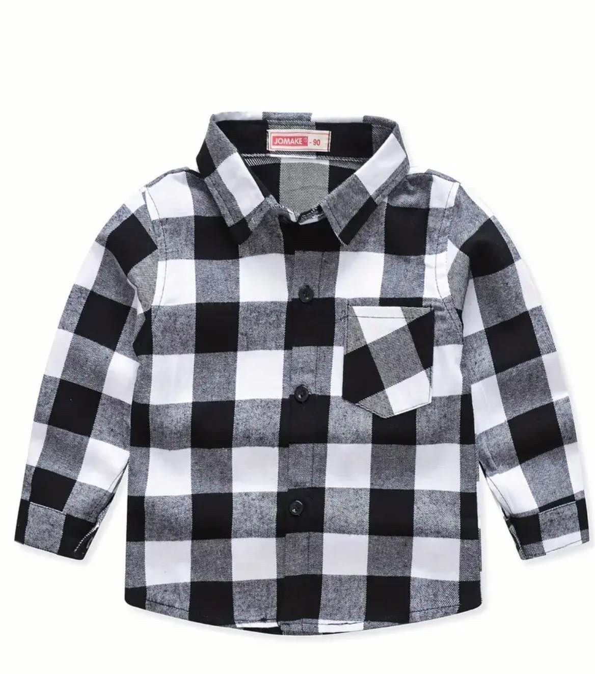 Black White Flannel Shirt - 5/6 yrs