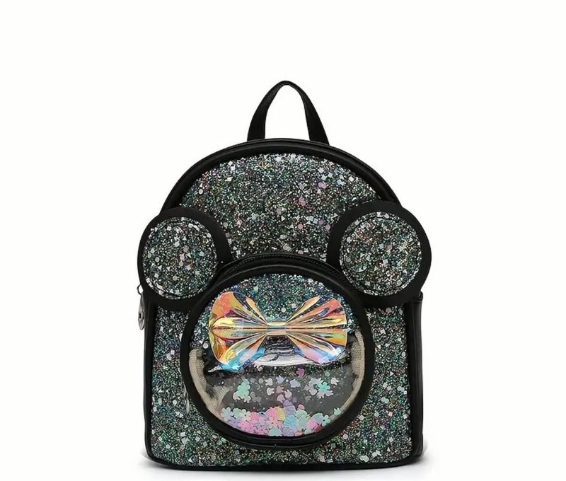 Black Glitter Backpack
