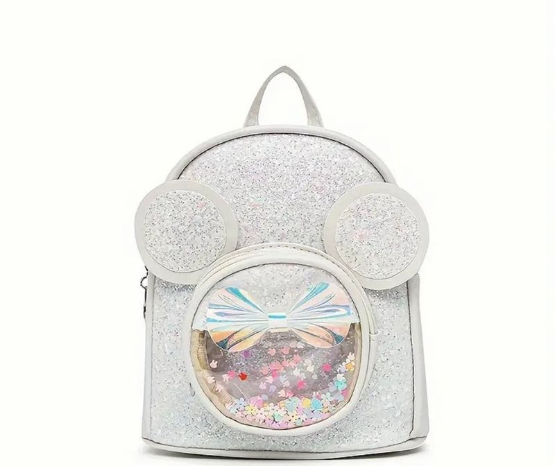 White Glitter Backpack