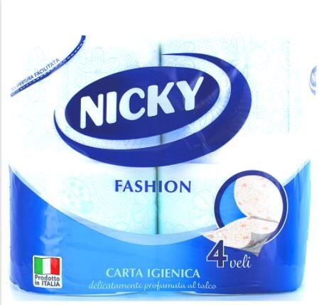 Nicky Fashion - 4 Rotoli di Carta Igienica, 165 Soffici Fogli a 4 Veli, 3  Diverse Texture e Colori & Elite - 4 Rotoli di Carta Igienica, 170 Soffici