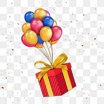 Caja con globos