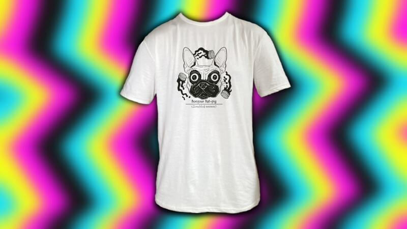 Bonjour Bat-pig shirt (French Bulldog)
