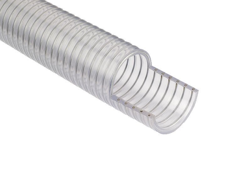 38mm Springflex Clear/Wire Reinforced Suction /Delivery Hose ( priced & sold by the meter)