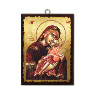 清き処女マリヤ‐リソグラフ/Pure Virgin Mary - wooden lithography