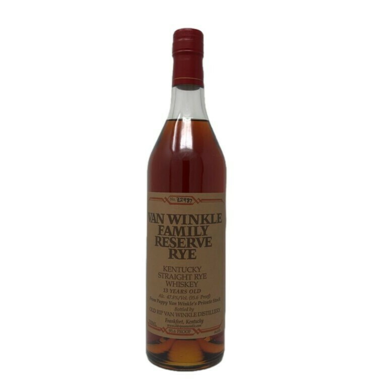 Van Winkle Family Reserve 13 Year Rye Whiskey (2022 Release)