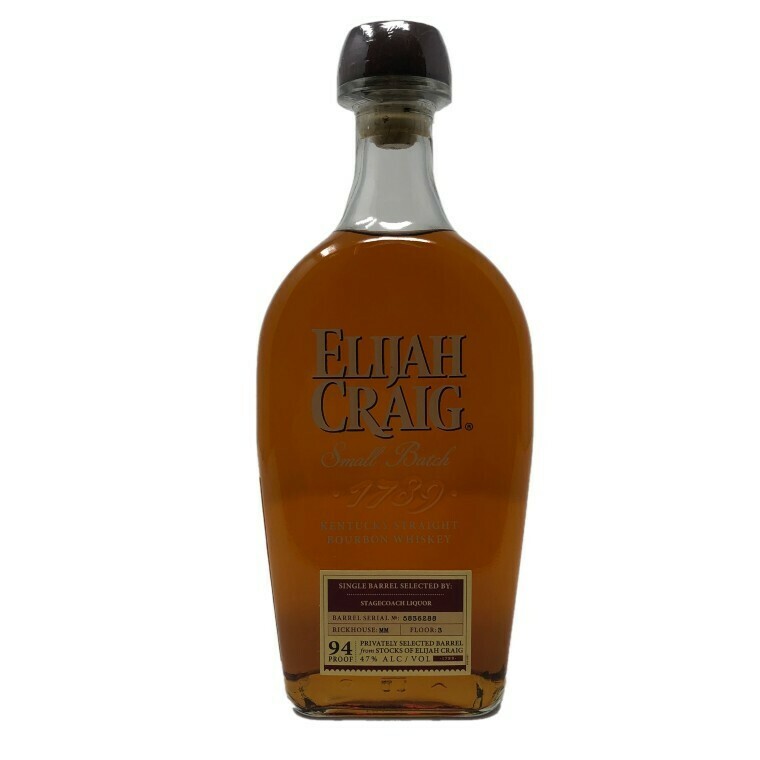 Elijah Craig Small Batch Single Barrel Bottled for Stagecoach Liquor