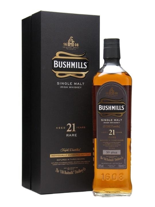 Bushmills 21 Year Rare Single Malt Irish Whiskey