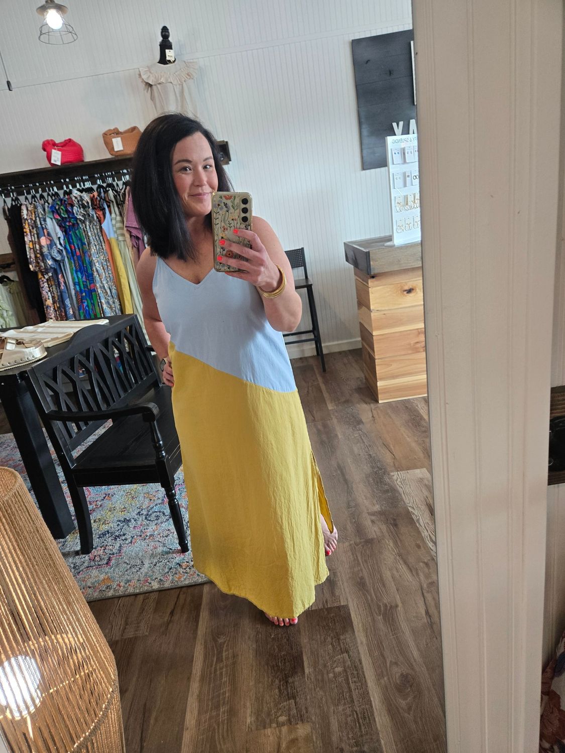 COLORBLOCK MIDI DRESS