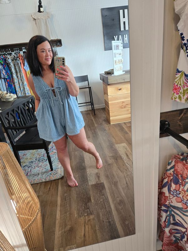 DENIM ROMPER