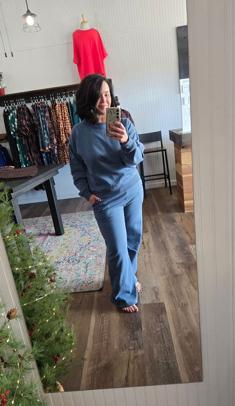 COMFY SWEATPANT SET (DUSTY BLUE)