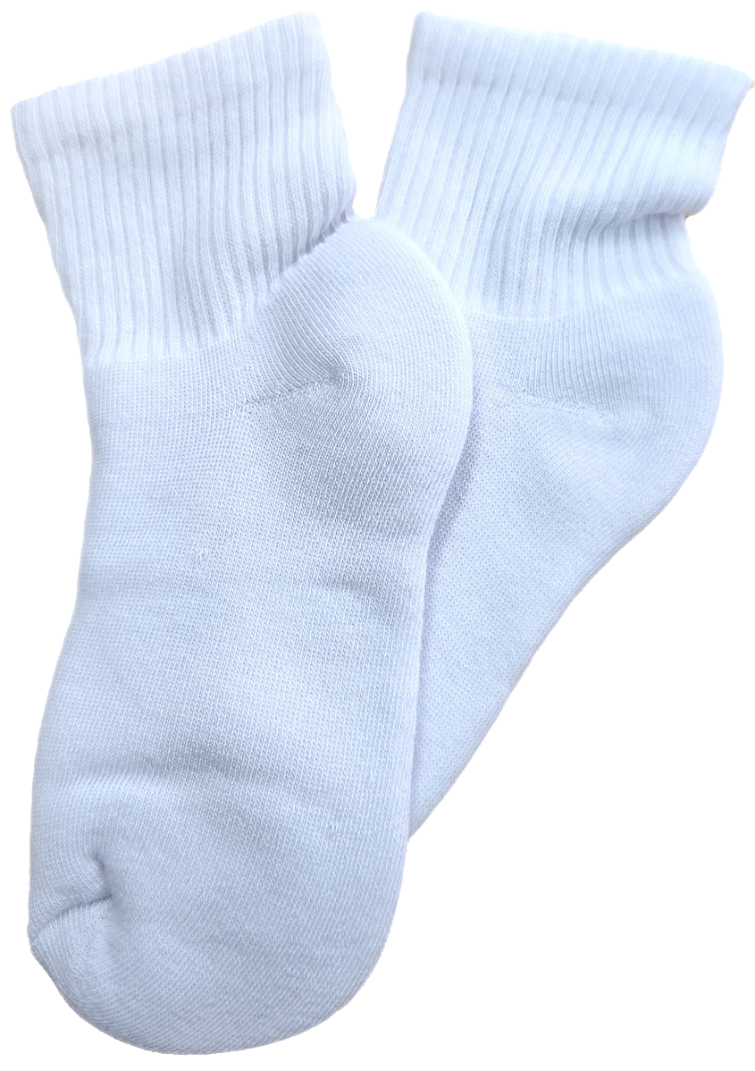 Sports Socks Plain White K -12