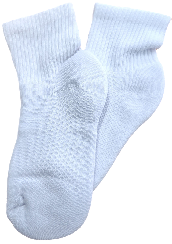 Sports Socks Plain White K -12