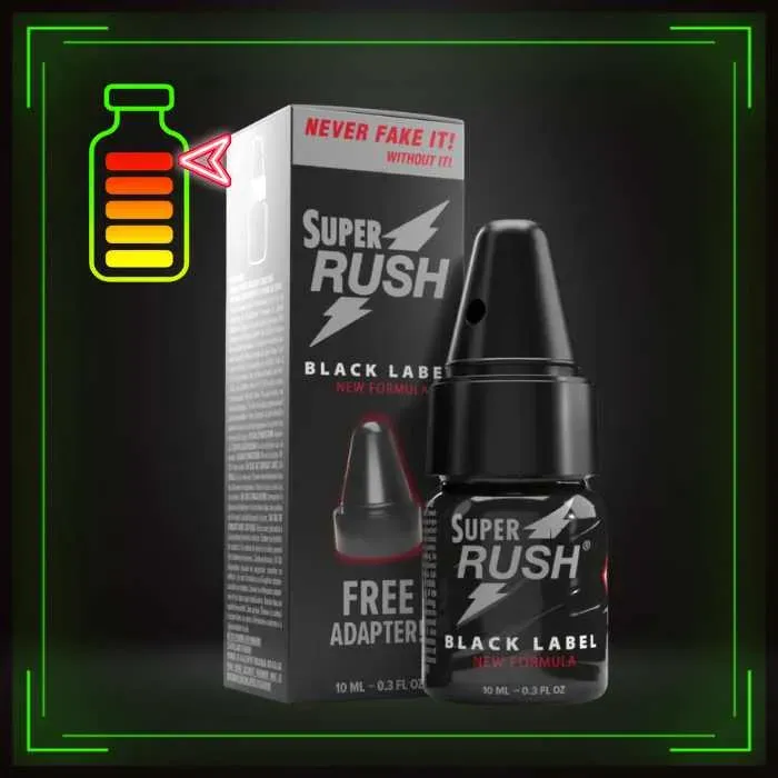 Super Rush Black Label (New Formula) 10ml FREE Adapter
