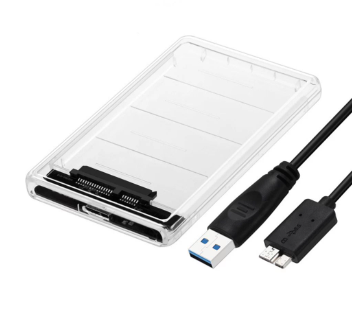 2.5&quot; USB3.0 External HDD Enclosure Transparent