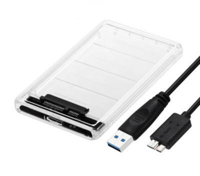 2.5&quot; USB3.0 External HDD Enclosure Transparent