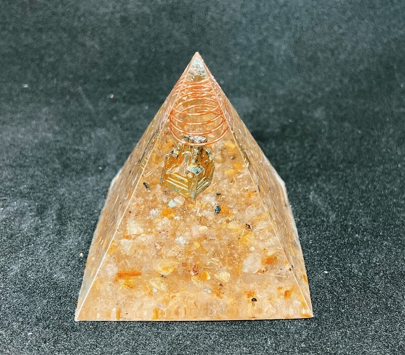 1A106 Orgonit Pyramide Kristall Reiki Amethyst Chakra Meditation Home Dekor Sphere Stein Schutz
