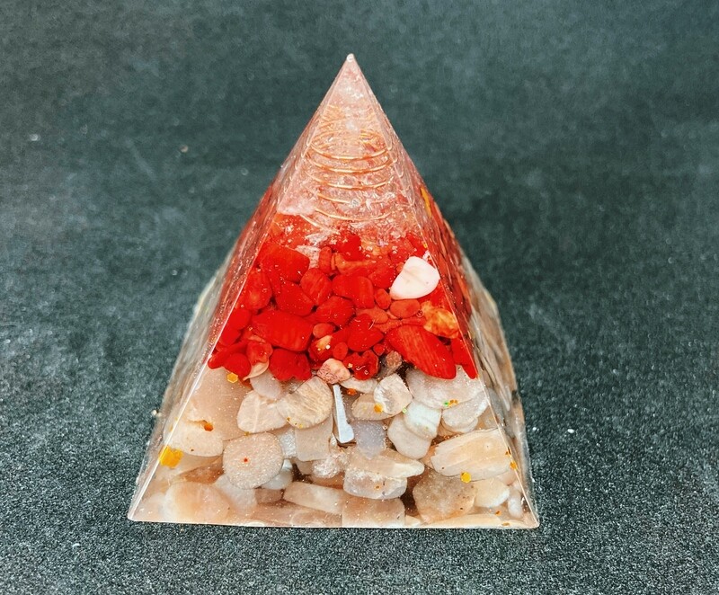 1A105 Orgonit Pyramide Kristall Reiki Amethyst Chakra Meditation Home Dekor Sphere Stein Schutz