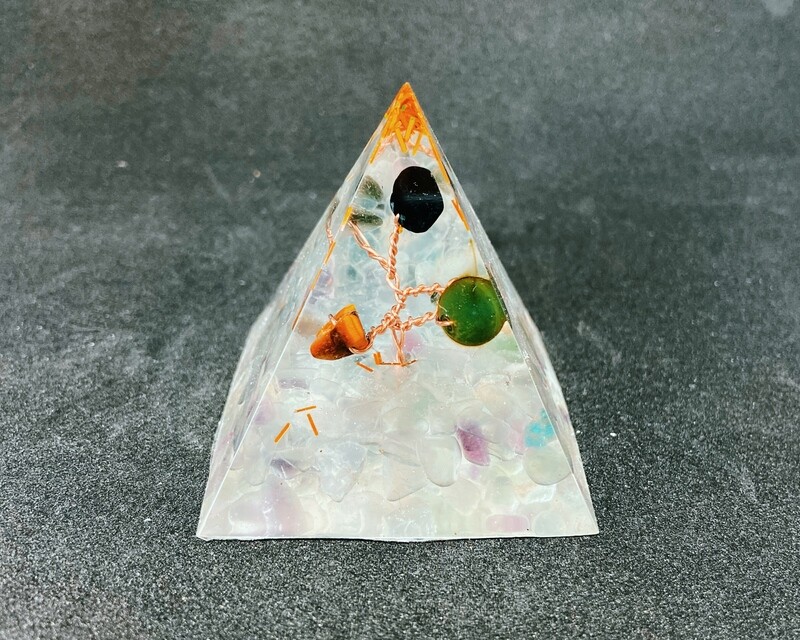 1A103 Orgonit Pyramide Kristall Reiki Amethyst Chakra Meditation Home Dekor Sphere Stein Schutz