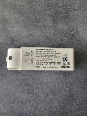 TRANSFORMATEUR ÉLECTRONIQUE  OSRAM MODÈLE ET-PARROT 70/220-240I