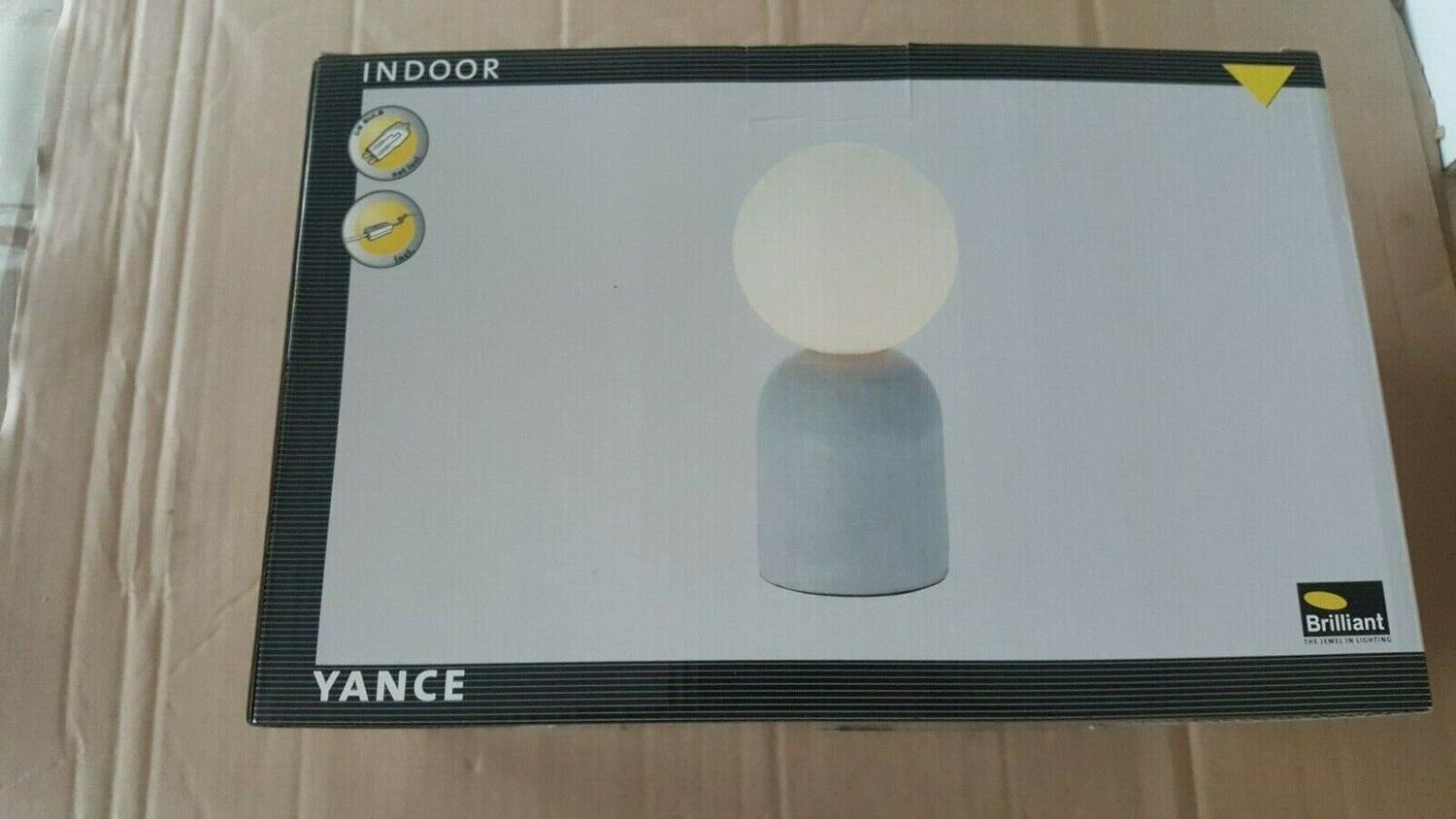LAMPE A POSER BRILLIANT BÉTON YANCE MÉTAL/VERRE