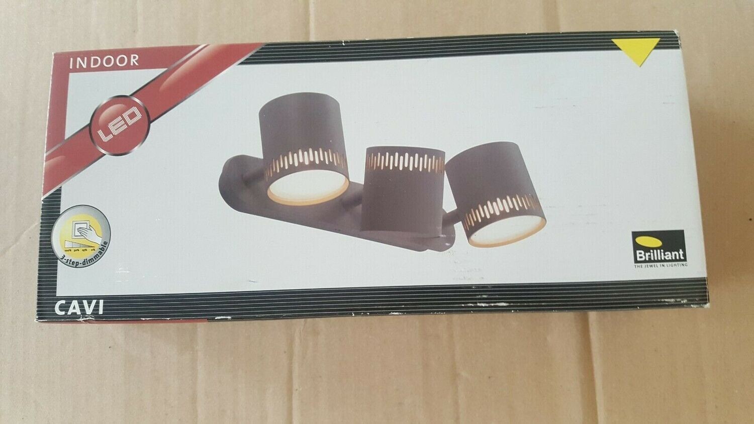RÉGLETTE BRILLIANT CAVI 3 SPOTS LED 3000K 3X5W 1236 LUMENS