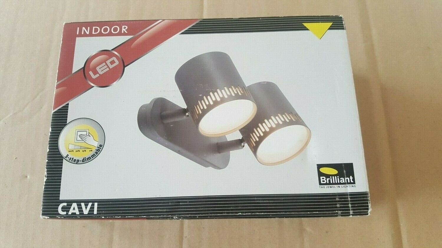 RÉGLETTE BRILLIANT CAVI 2 SPOTS LED 3000K 2X5W 824 LUMENS