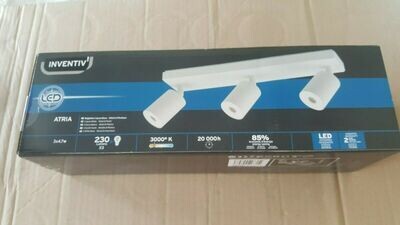 RÉGLETTE INVENTIV 3 SPOTS LED 3000K BLANC 3X4,7W 690 LUMENS
