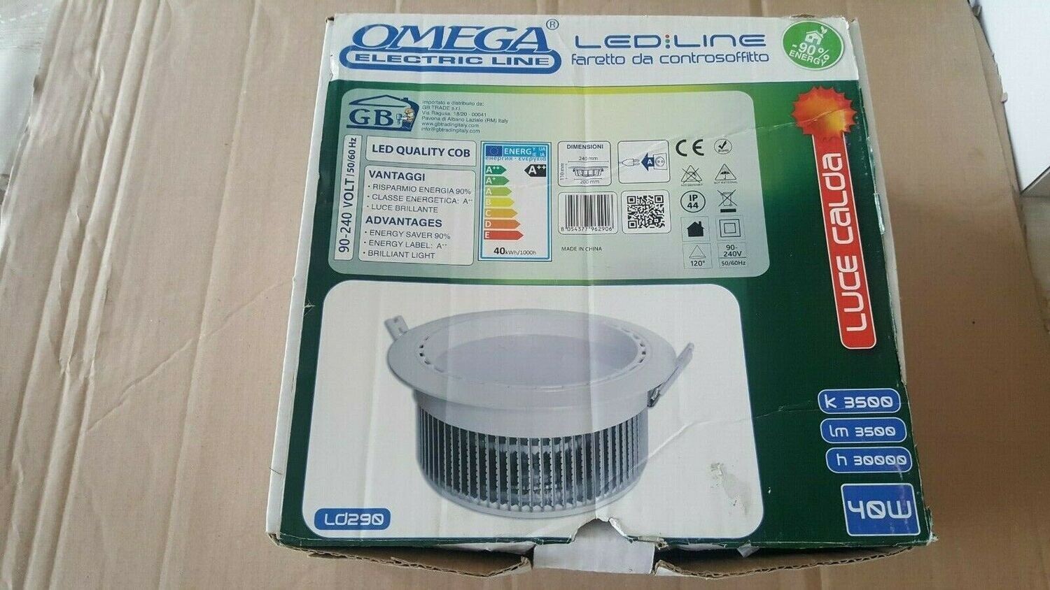 SPOT LED A ENCASTRER 40W 120° 3500K GB TRADE