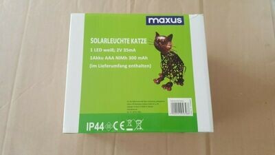 DÉCORATION EN MÉTAL LE CHAT AVEC ECLAIRAGE SOLAIRE