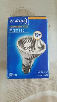 CLAUDE HALOGENE E27 FACETTE 80 75W FLOOD 25° 230V 3000h