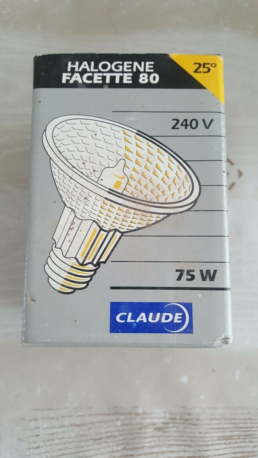 CLAUDE HALOGÈNE E27 FACETTE 80 75W FLOOD 25° 240V 3000h