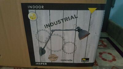 LAMPE BRILLANT JESPER APPLIQUE MURAL INDUSTRIELLE GRIS BÉTON