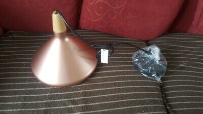 LUMINAIRE SUSPENDU SCANDINAVE MÉTAL ROSE DIAMÈTRE 27CM