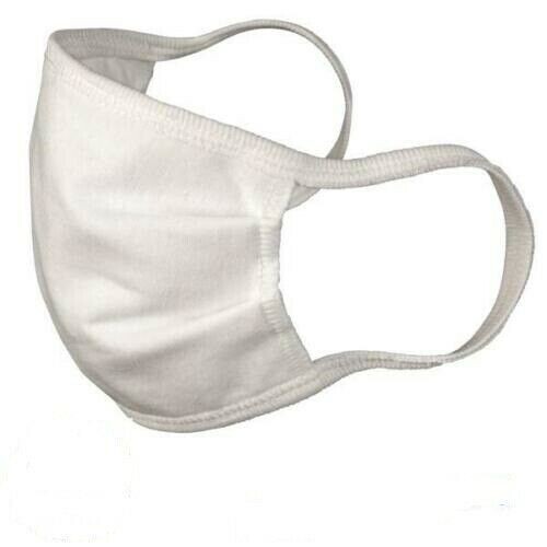 10 X MASQUES BARRIÈRES DIM 100% COTON LAVABLES BLANCS