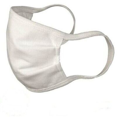 10 X MASQUES BARRIÈRES DIM 100% COTON LAVABLES BLANCS