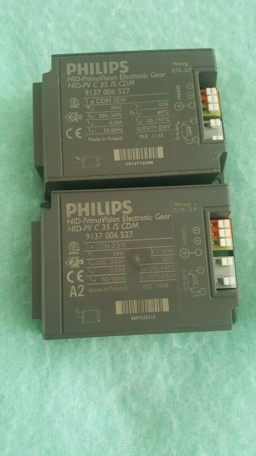 2 X PHILIPS PRIMAVISION HID-PV 35/S CDM