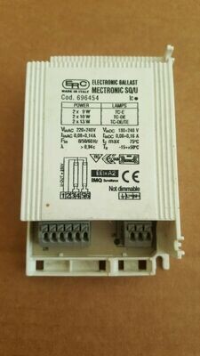 ERC ELECTRONIC BALLAST 2x 9W 10W 13W TC / DE MECTRONIC SQ/U 696454