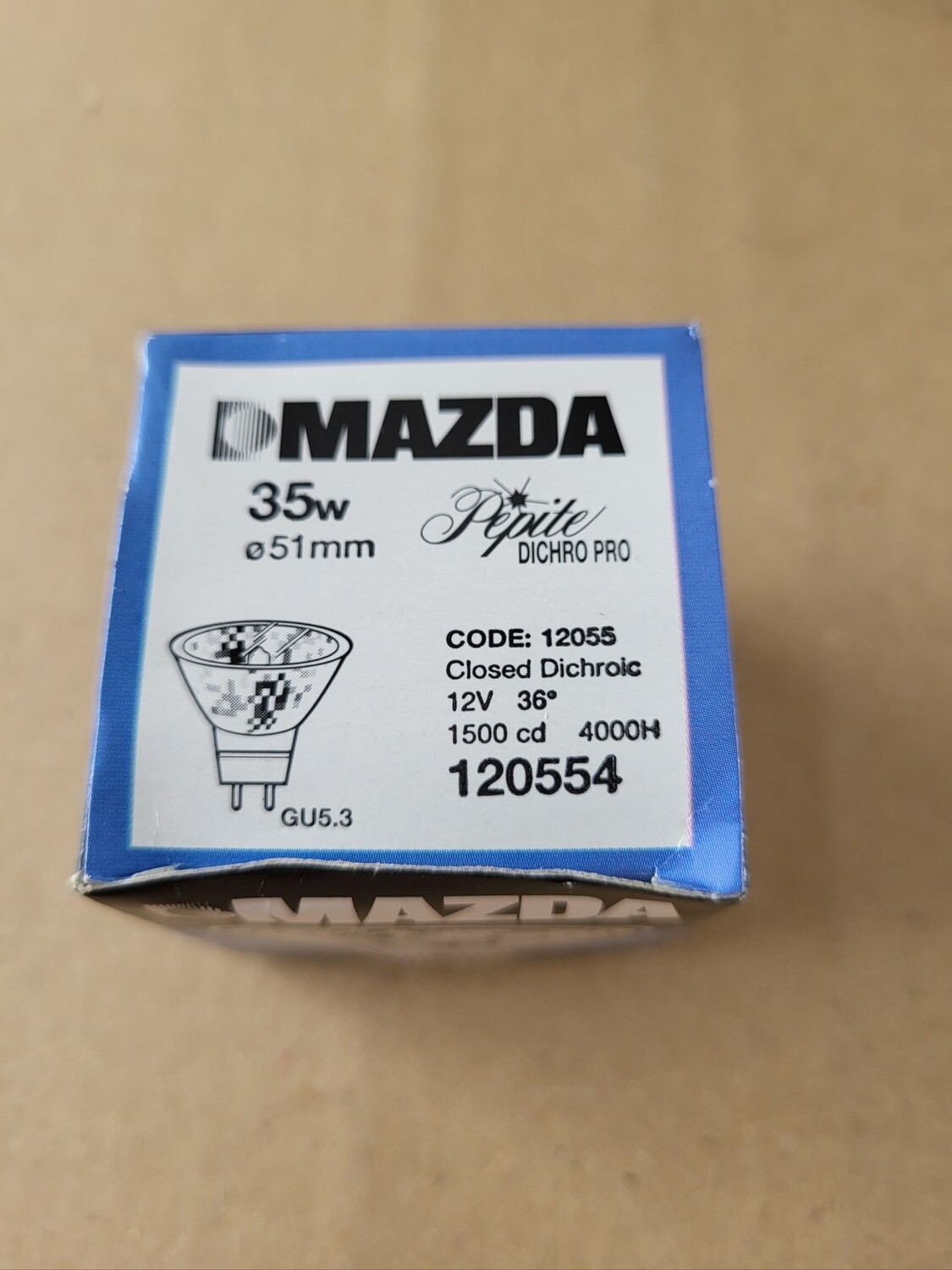 MAZDA HALOGÈNE 12V35W 36° GU5.3